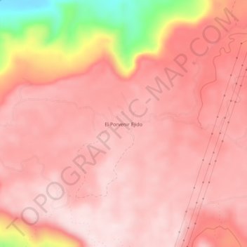 El Porvenir Ejido topographic map, elevation, terrain