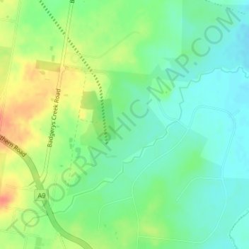 Bradfield topographic map, elevation, terrain