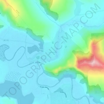 Lechința topographic map, elevation, terrain