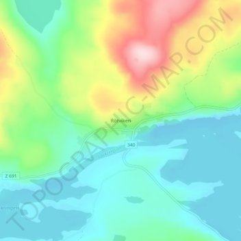 Rötviken topographic map, elevation, terrain