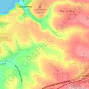 Mawla topographic map, elevation, terrain
