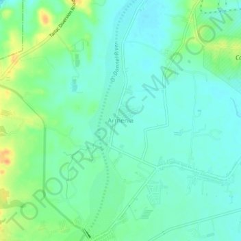 Armenia topographic map, elevation, terrain