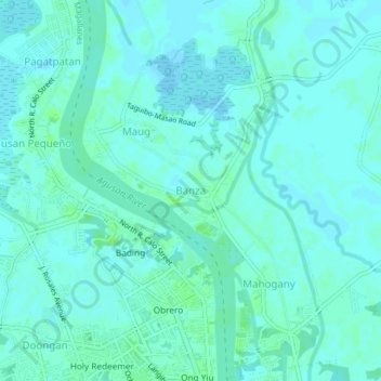 Banza topographic map, elevation, terrain