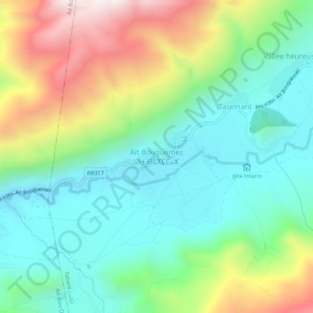 Ait Bouguemez topographic map, elevation, terrain