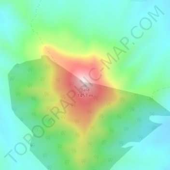 Bele topographic map, elevation, terrain