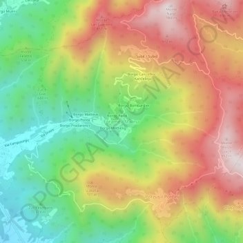Forame topographic map, elevation, terrain