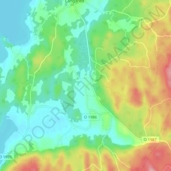 Börta topographic map, elevation, terrain