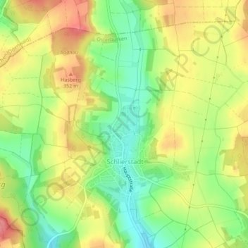 Mühlgasse topographic map, elevation, terrain