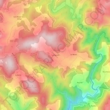 La Faurie topographic map, elevation, terrain