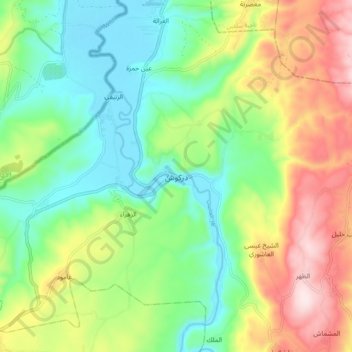 Darkush topographic map, elevation, terrain