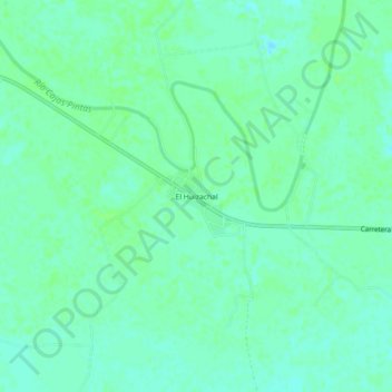 El Huizachal topographic map, elevation, terrain