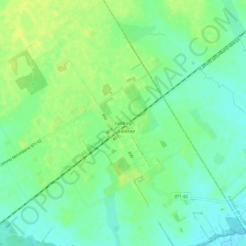 Goldney topographic map, elevation, terrain