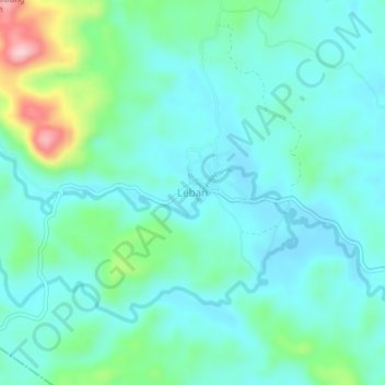 Leban topographic map, elevation, terrain