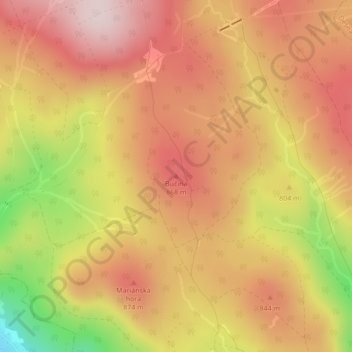 Buchenwald topographic map, elevation, terrain