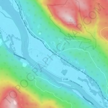 Evenstad topographic map, elevation, terrain