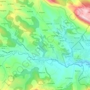 Portech topographic map, elevation, terrain