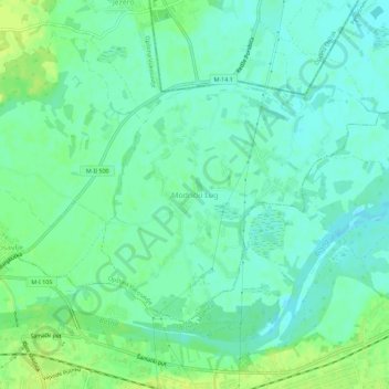 Modrički Lug topographic map, elevation, terrain