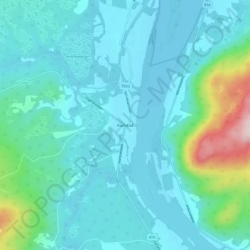 Karlstad topographic map, elevation, terrain