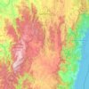 Monaro topographic map, elevation, terrain