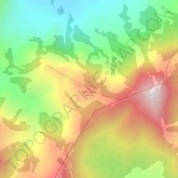 Serra Verde topographic map, elevation, terrain