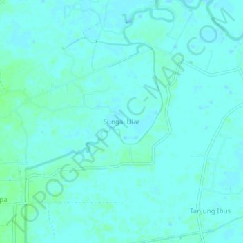 Sungai Ular topographic map, elevation, terrain