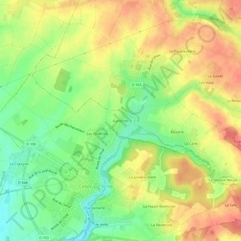 Garochet topographic map, elevation, terrain