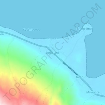 Tombiano topographic map, elevation, terrain