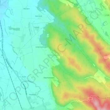 Mitterholzleiten topographic map, elevation, terrain