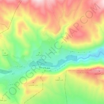 Deir Maqran topographic map, elevation, terrain