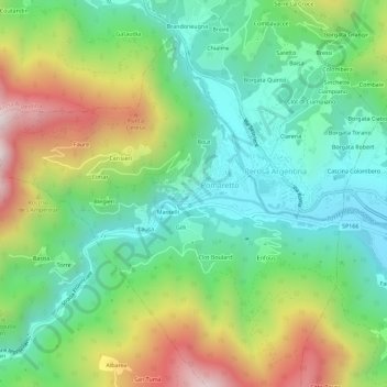 Fortino topographic map, elevation, terrain