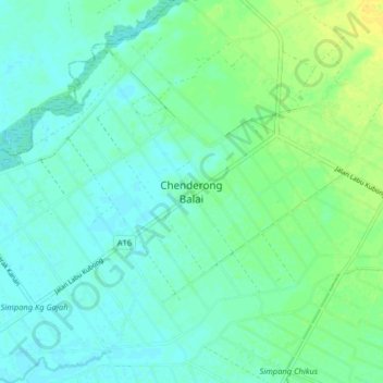 Chenderong Balai topographic map, elevation, terrain