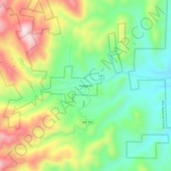 Kingston topographic map, elevation, terrain