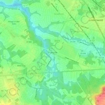Brownsville topographic map, elevation, terrain