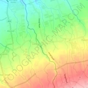 Purok 2 topographic map, elevation, terrain