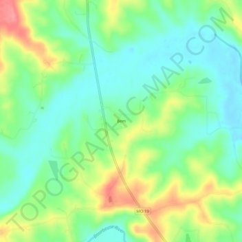 Bem topographic map, elevation, terrain