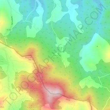 Zylfaj topographic map, elevation, terrain