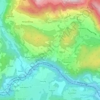 Agsdorf topographic map, elevation, terrain