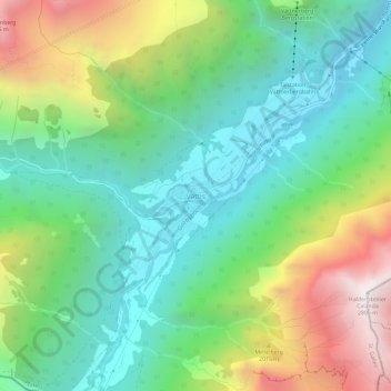 Vättis topographic map, elevation, terrain