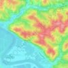 Le Bourg topographic map, elevation, terrain