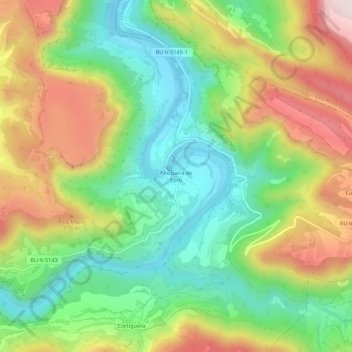 Pesquera de Ebro topographic map, elevation, terrain