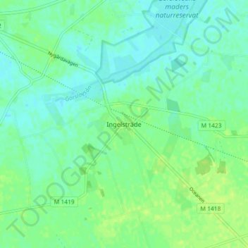 Ingelsträde topographic map, elevation, terrain