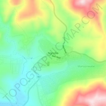 Ngcobo topographic map, elevation, terrain