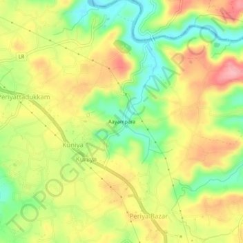 Aayampara topographic map, elevation, terrain
