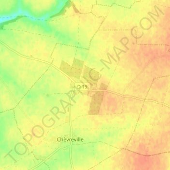 Sennevières topographic map, elevation, terrain