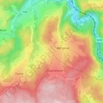Saint-Jacques topographic map, elevation, terrain