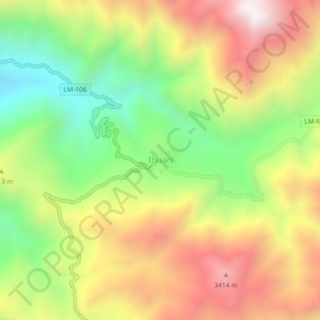 Ihuari topographic map, elevation, terrain