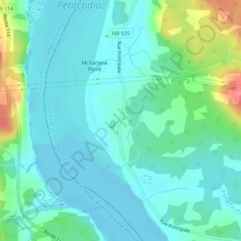 Pré-des-Surette topographic map, elevation, terrain