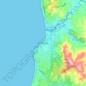 Maitencillo topographic map, elevation, terrain