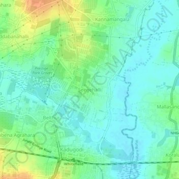 Seegehalli topographic map, elevation, terrain