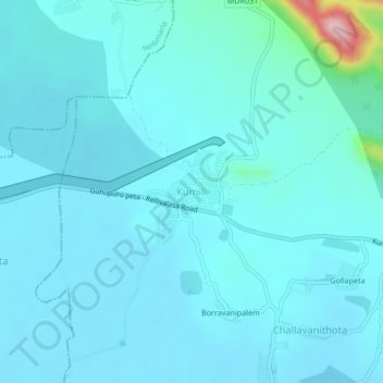 Kumili topographic map, elevation, terrain